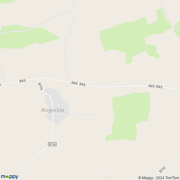 La carte pour la ville de Mogeville 55400