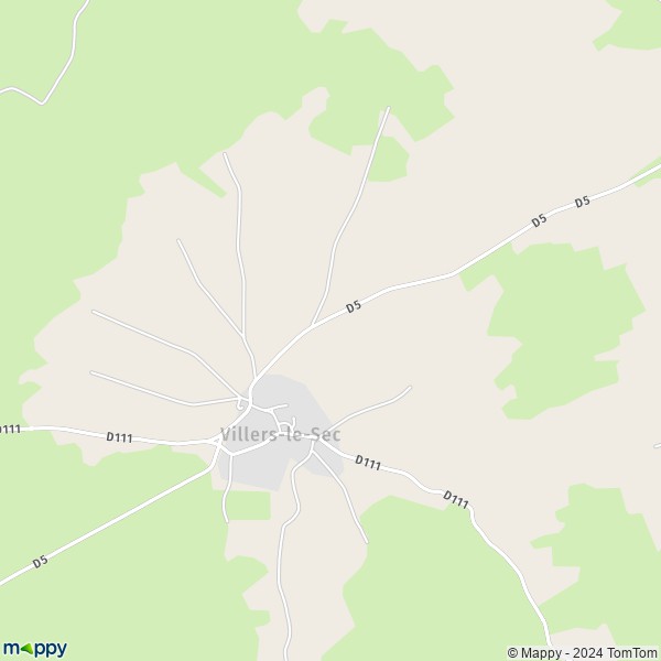 La carte pour la ville de Villers-le-Sec 55500