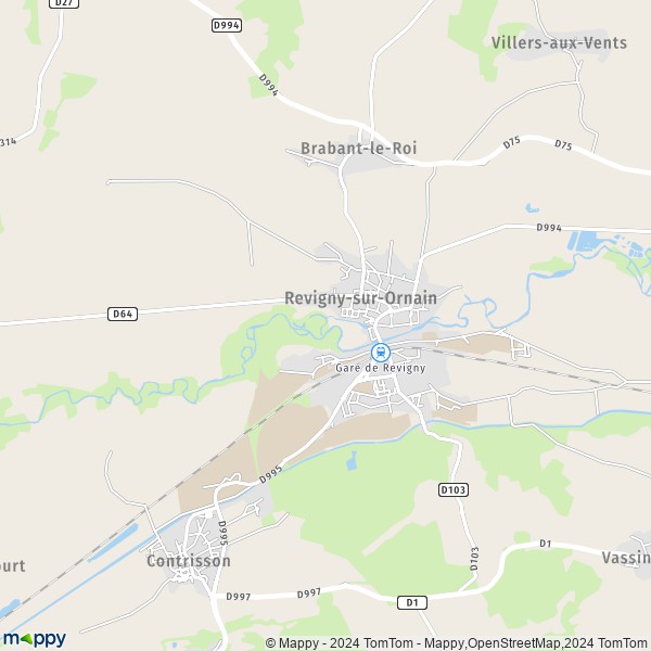 La carte pour la ville de Revigny-sur-Ornain 55800