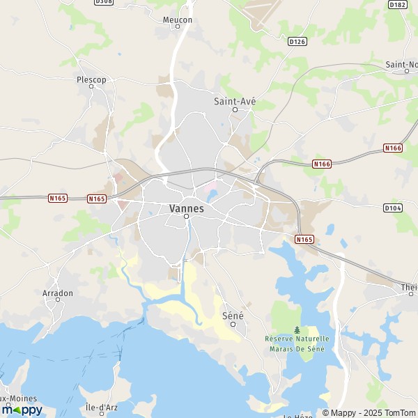 carte ville de vannes