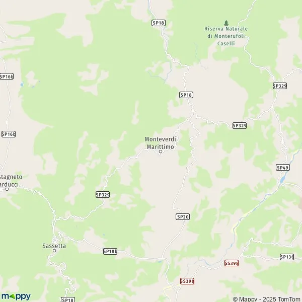 Plan Monteverdi Marittimo carte de Monteverdi Marittimo (56040) et