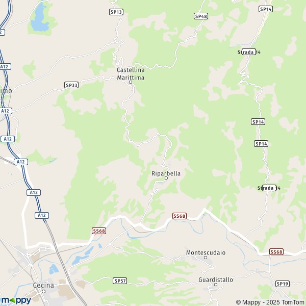 La carte pour la ville de Riparbella 56046