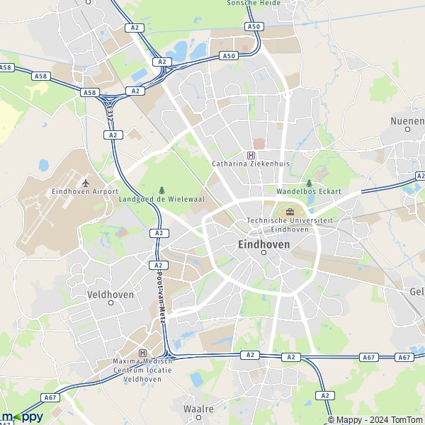 La carte pour la ville de Eindhoven 5611-5658