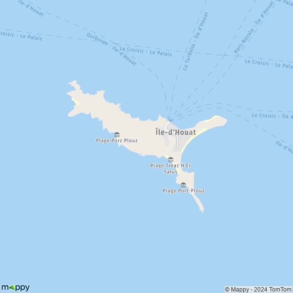 La carte pour la ville de Île-d'Houat 56170