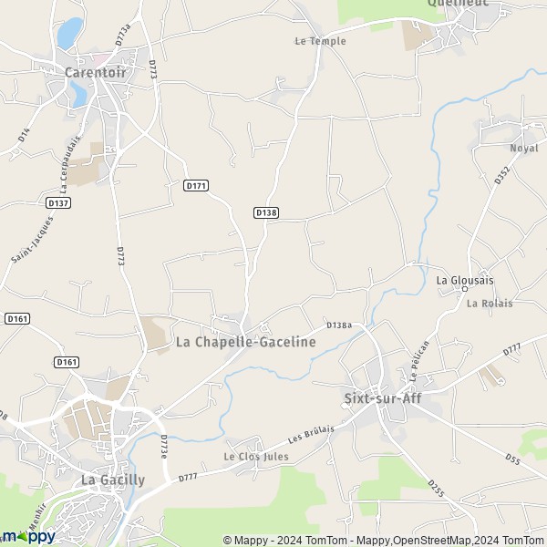 La carte pour la ville de La Chapelle-Gaceline, 56200 La Gacilly