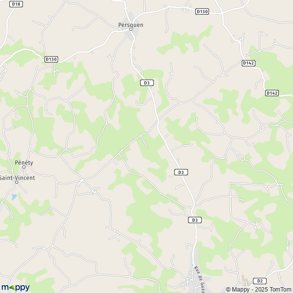 Carte Guern en Tal, 56310 Bubry