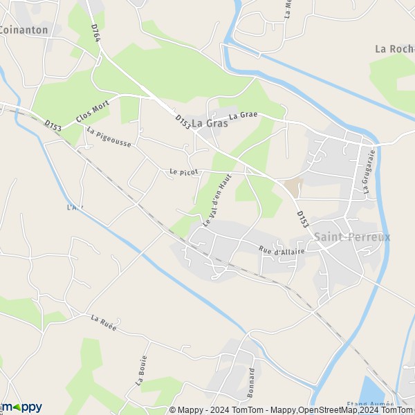 La carte pour la ville de Saint-Perreux 56350