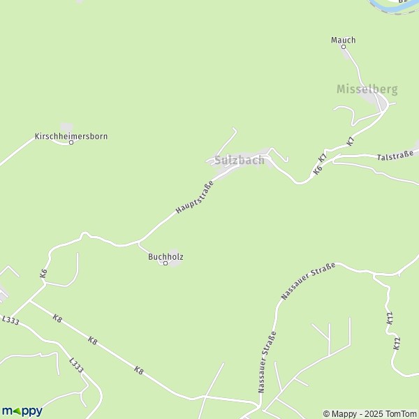 La carte pour la ville de 56379 Sulzbach