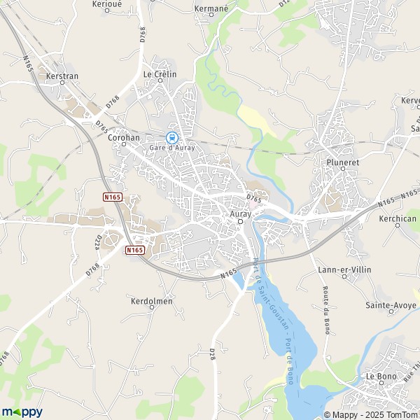 La carte pour la ville de Auray 56400