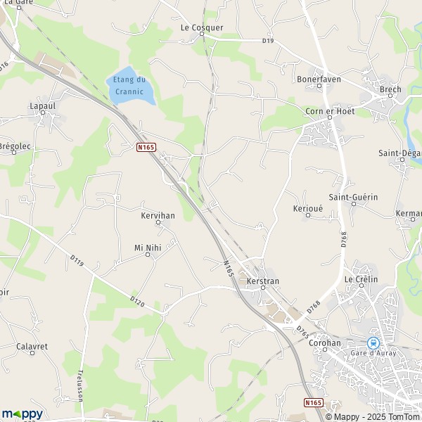 Carte Kervalh, 56400 Brech