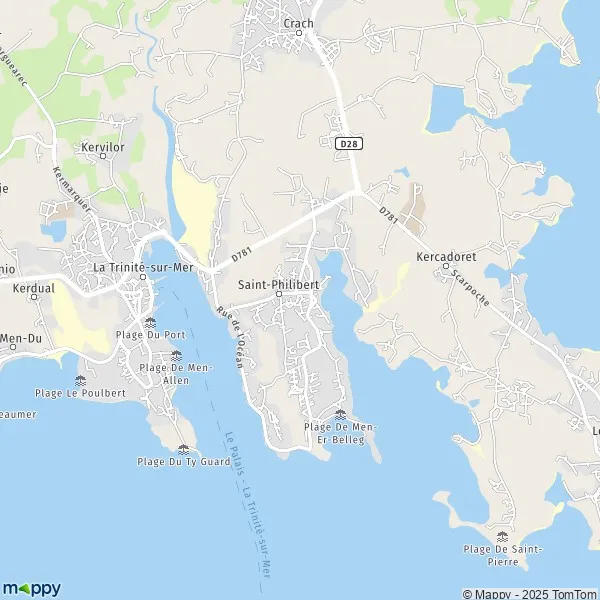 Plan SaintPhilibert carte de SaintPhilibert (56470) et infos pratiques