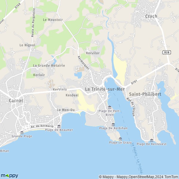 La carte pour la ville de La Trinité-sur-Mer 56470