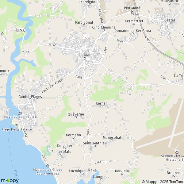 Carte Le Méné, 56520 Guidel