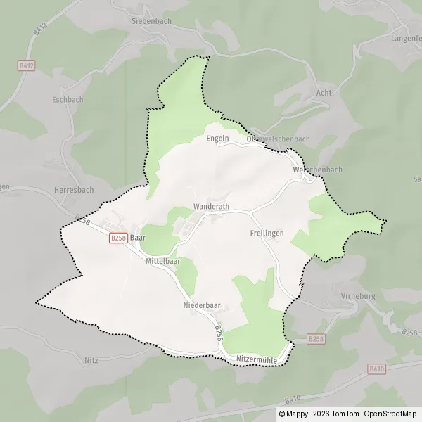Plan Baar : carte de Baar (56729) et infos pratiques