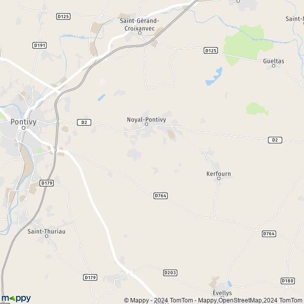 La carte pour la ville de Noyal-Pontivy 56920