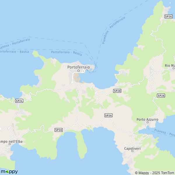 La carte pour la ville de Portoferraio 57037