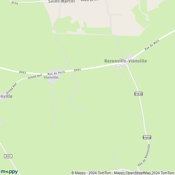 La carte pour la ville de Rezonville-Vionville 57130