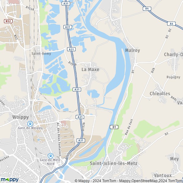 La carte pour la ville de La Maxe 57140