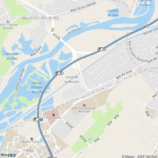 Plan MoulinslèsMetz carte de MoulinslèsMetz (57160) et infos pratiques