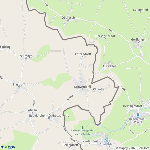 La carte pour la ville de Schwerdorff 57320