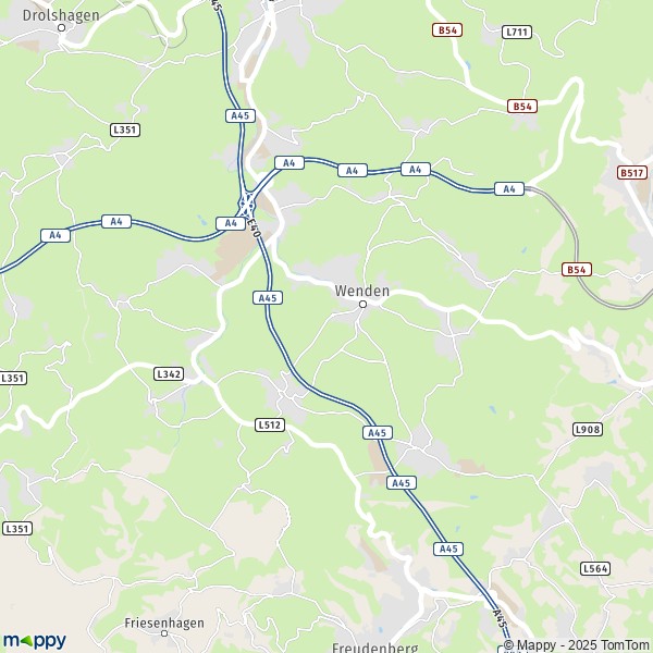 La carte pour la ville de 57482 Wenden