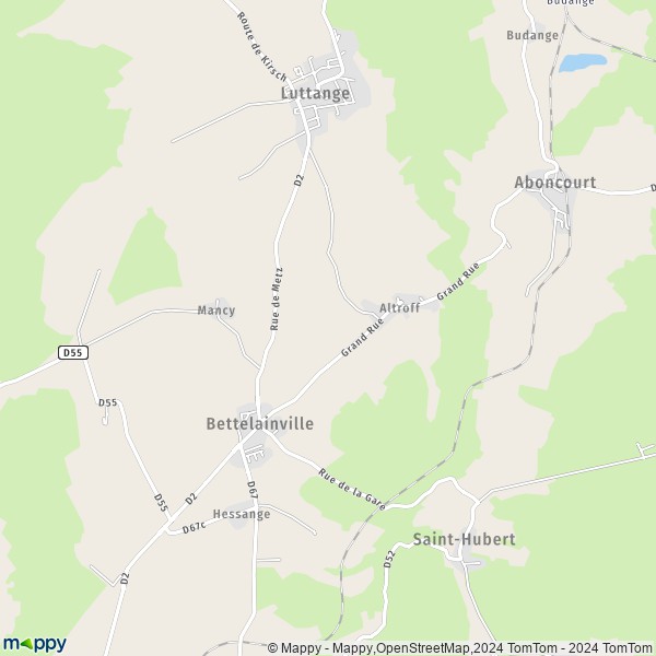 La carte pour la ville de Bettelainville 57640
