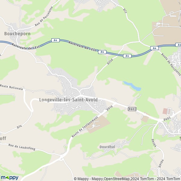 La carte pour la ville de Longeville-lès-Saint-Avold 57740