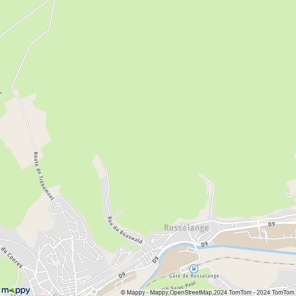 La carte pour la ville de Rosselange 57780