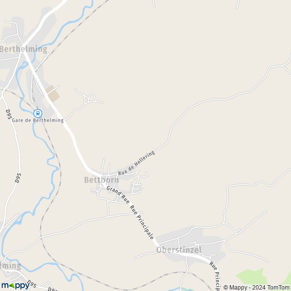 La carte pour la ville de Bettborn 57930