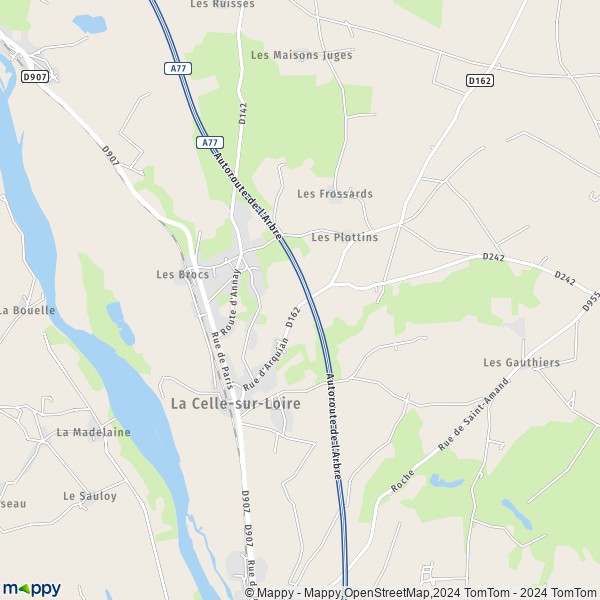 La carte pour la ville de La Celle-sur-Loire 58440