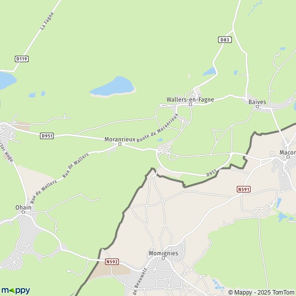 Carte le Pont de Chimay, 59132 Wallers-en-Fagne
