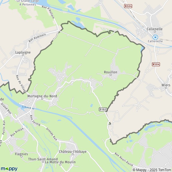 La carte pour la ville de Flines-lès-Mortagne 59158