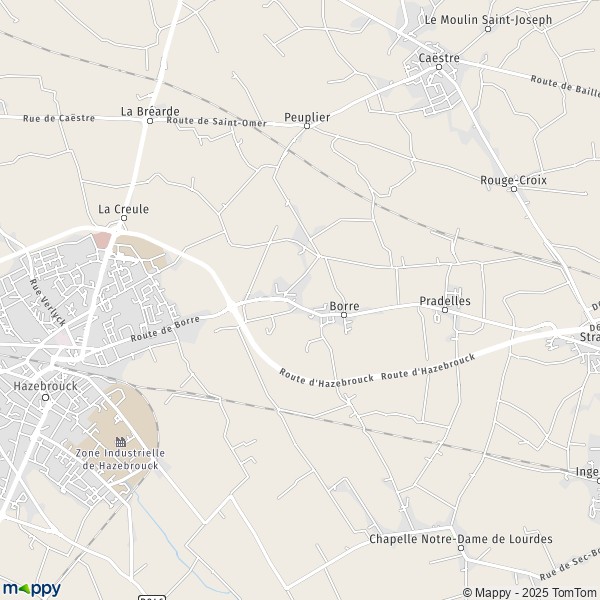 La carte pour la ville de Borre 59190