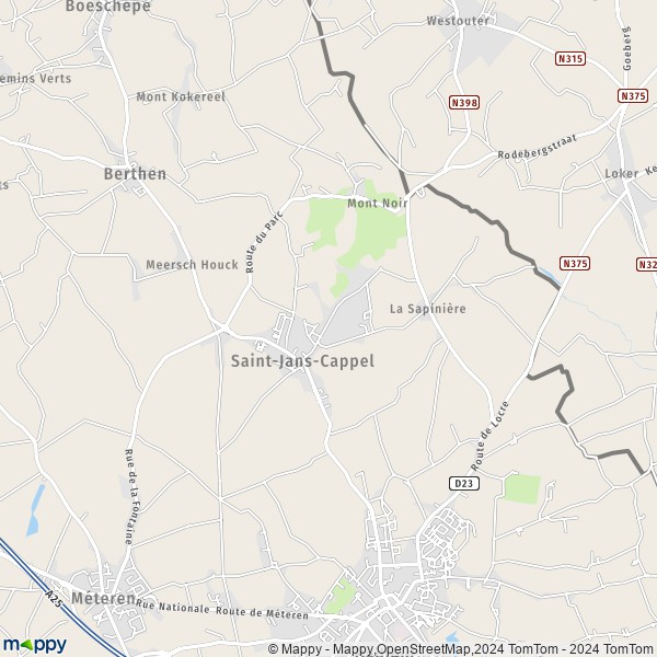 La carte pour la ville de Saint-Jans-Cappel 59270