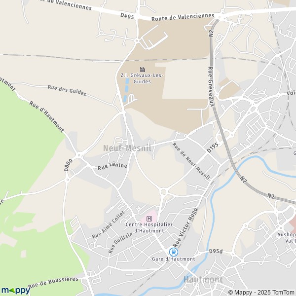 La carte pour la ville de Neuf-Mesnil 59330