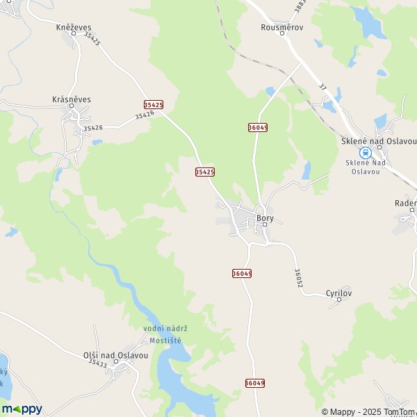 La carte pour la ville de Bory 594 61