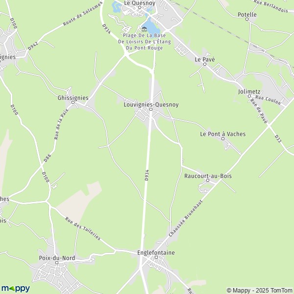 La carte pour la ville de Louvignies-Quesnoy 59530