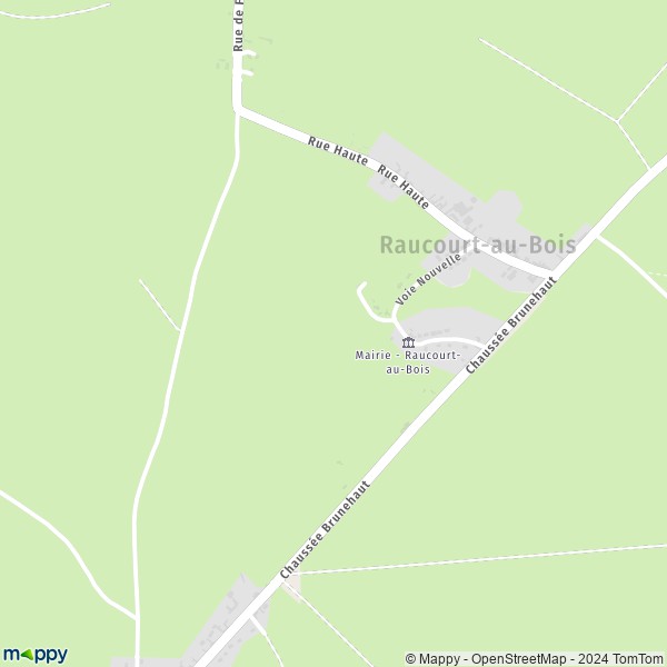 La carte pour la ville de Raucourt-au-Bois 59530