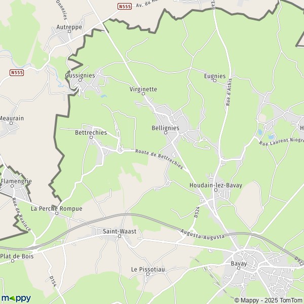 La carte pour la ville de Bellignies 59570