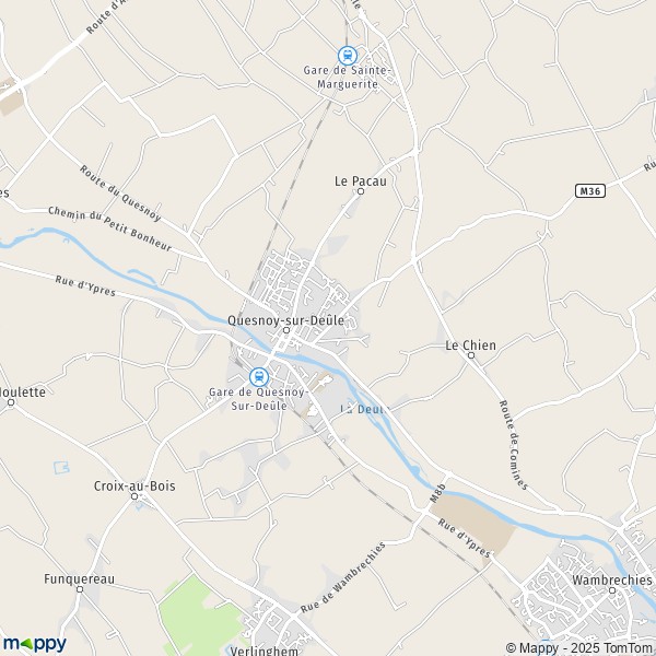 La carte pour la ville de Quesnoy-sur-Deûle 59890