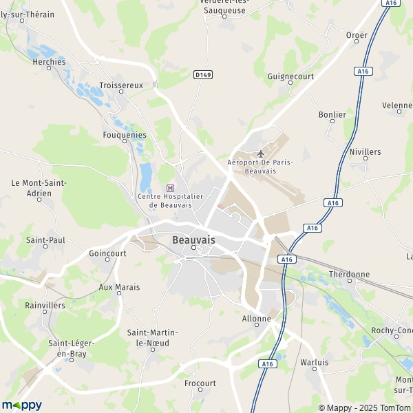 Carte P.A.E. du Tilloy, 60000 Beauvais