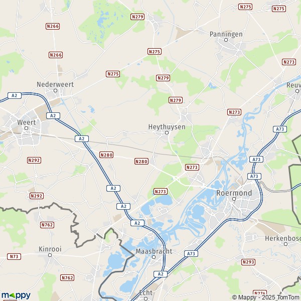 La carte pour la ville de Leudal 6011-6097