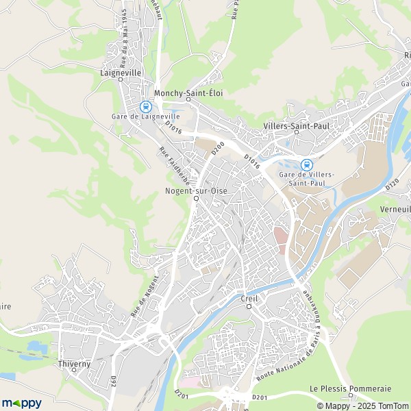 La carte pour la ville de Nogent-sur-Oise 60180