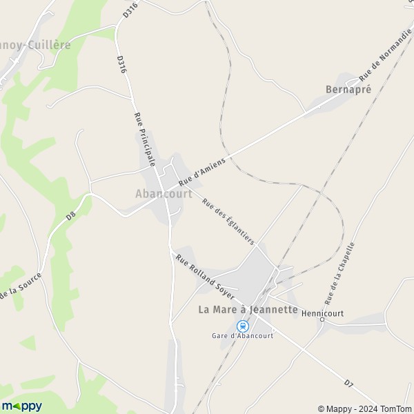 La carte pour la ville de Abancourt 60220