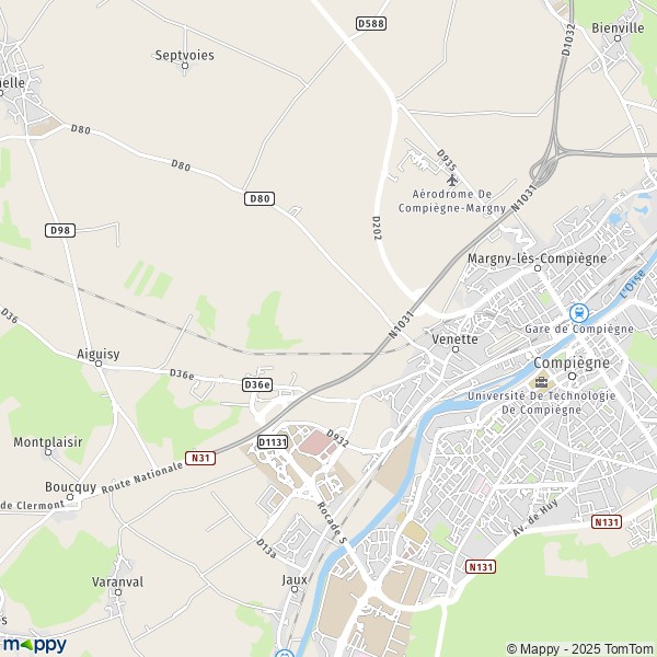 La carte pour la ville de Venette 60280