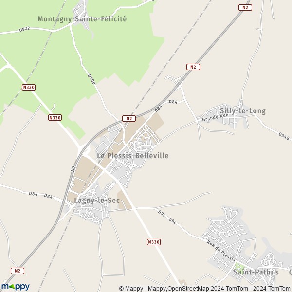 La carte pour la ville de Le Plessis-Belleville 60330