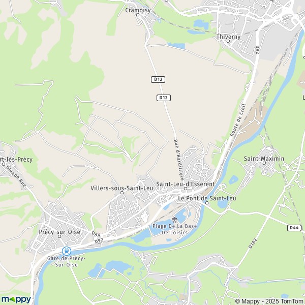 Plan Saint-Leu-d Esserent carte Saint-Leu-d Esserent  60340 