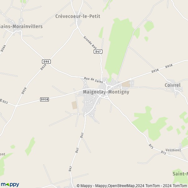 La carte pour la ville de Maignelay-Montigny 60420