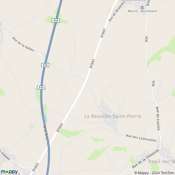 La carte pour la ville de La Neuville-Saint-Pierre 60480