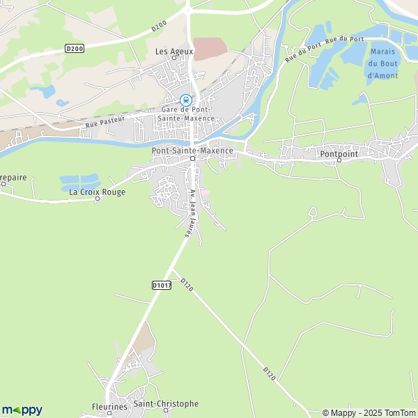 Carte Fond Robin, 60700 Pont-Sainte-Maxence